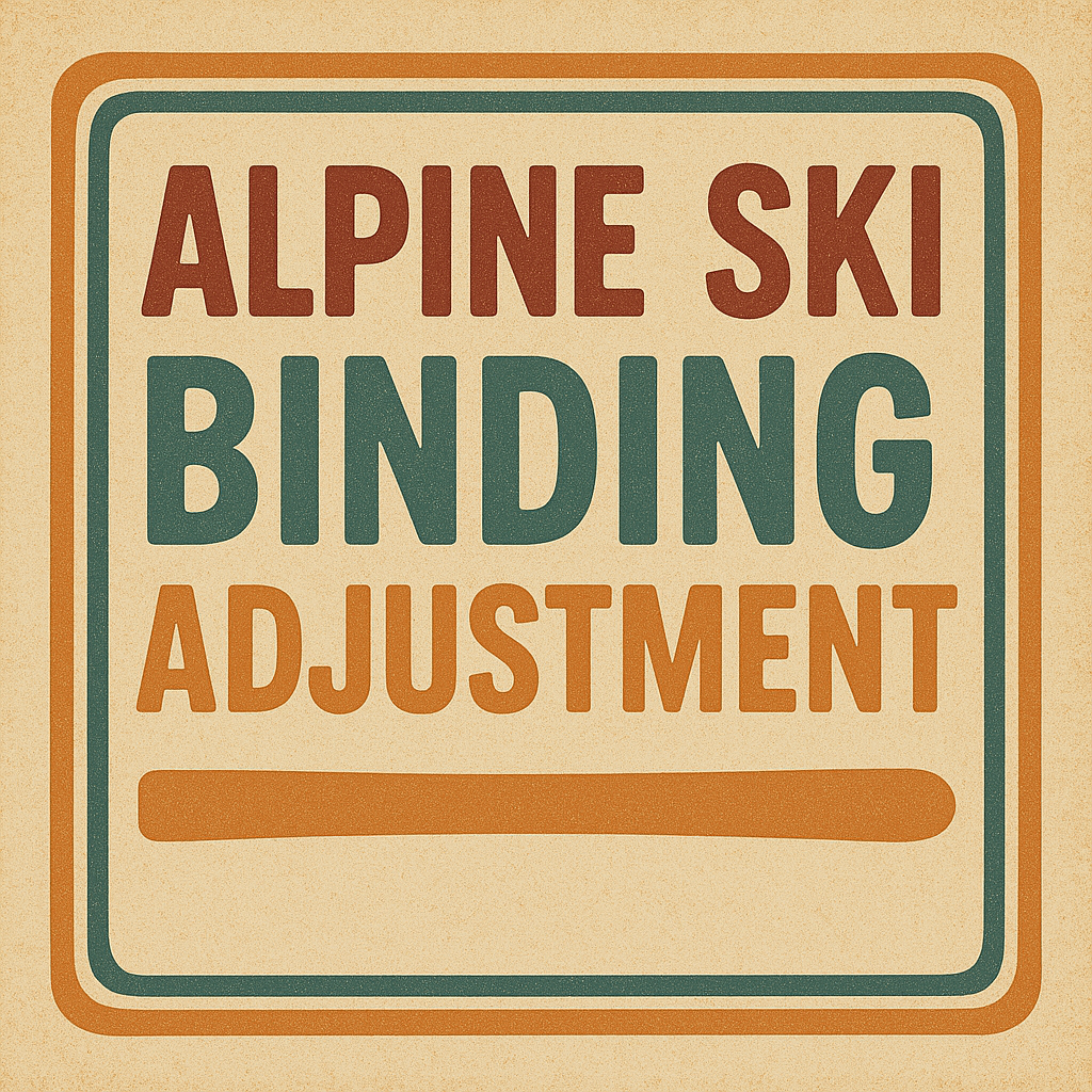 Alpine Ski Binding Adjustment