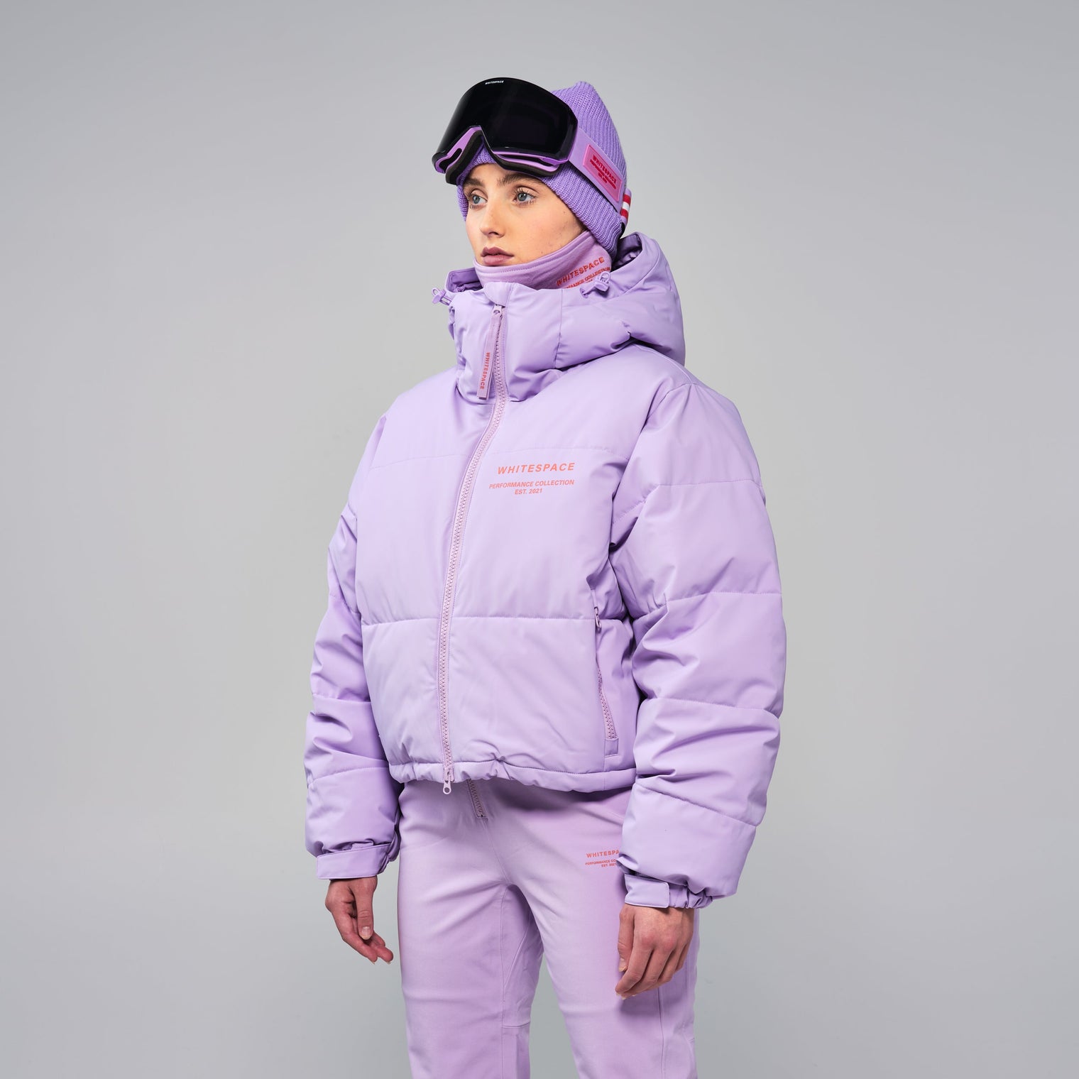 Cropped Puffer Jacket W - Lilac Purple