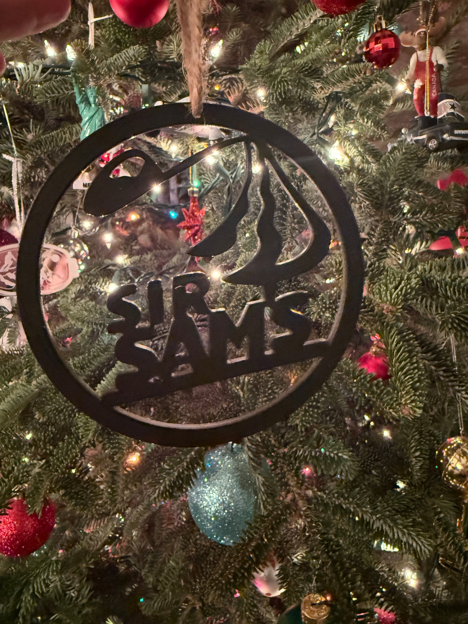 Sir Sam's 3.5" Metal Tree Ornament