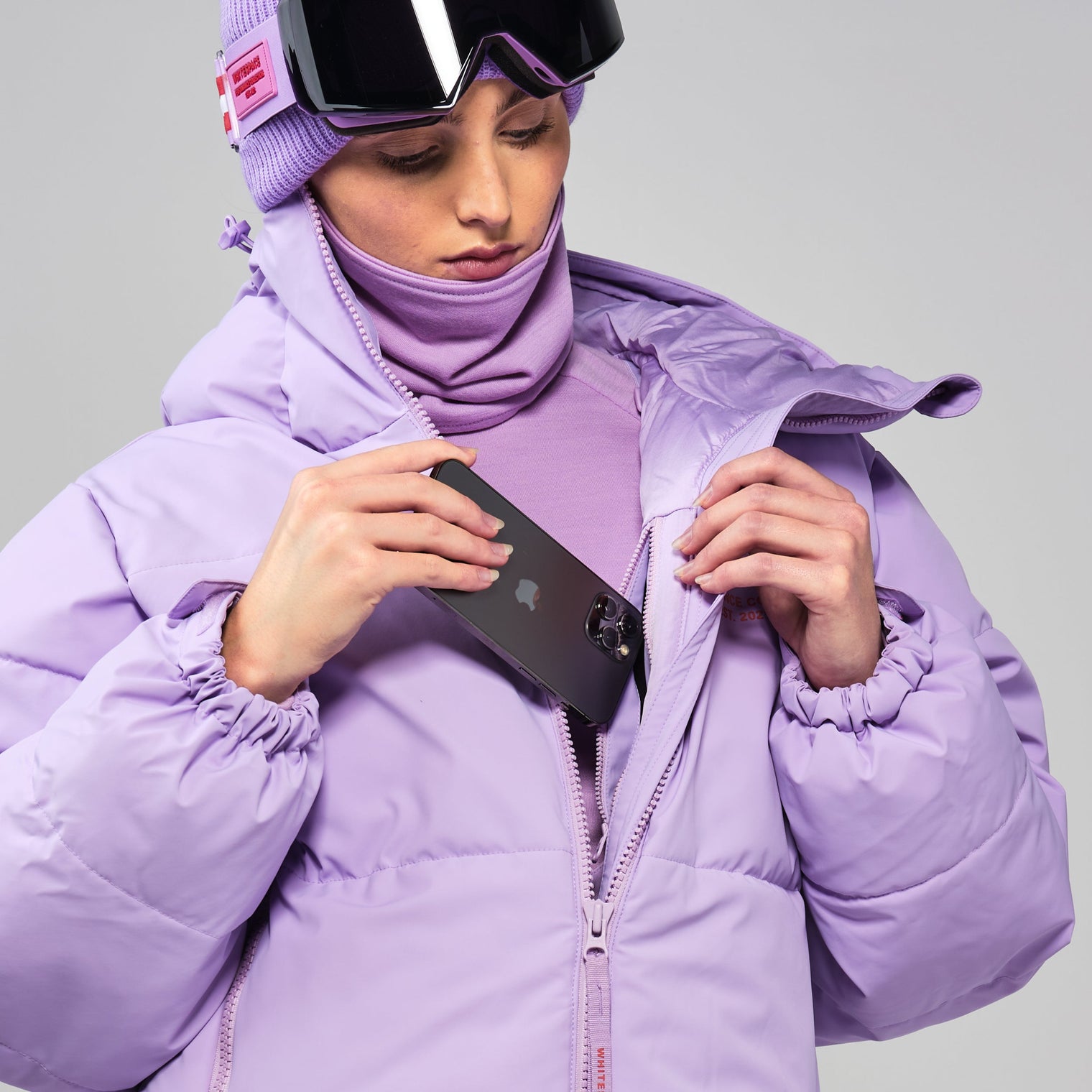 Cropped Puffer Jacket W - Lilac Purple