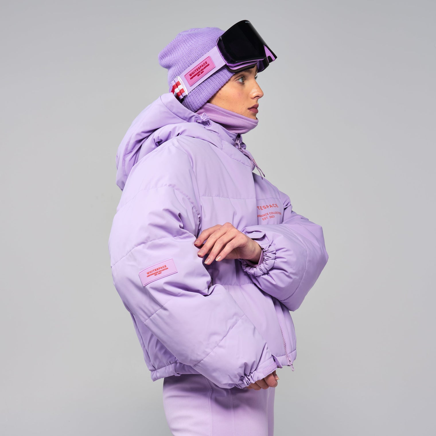 Cropped Puffer Jacket W - Lilac Purple