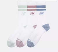 Active Premium Stripe Crew Socks 3 Pack