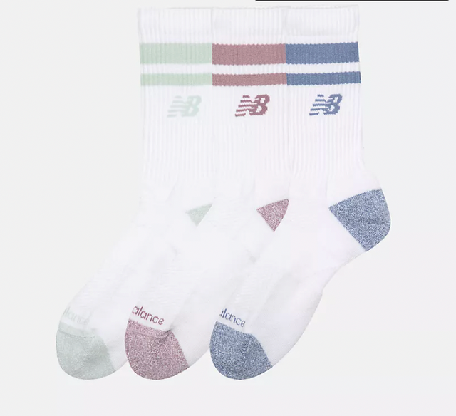 Active Premium Stripe Crew Socks 3 Pack
