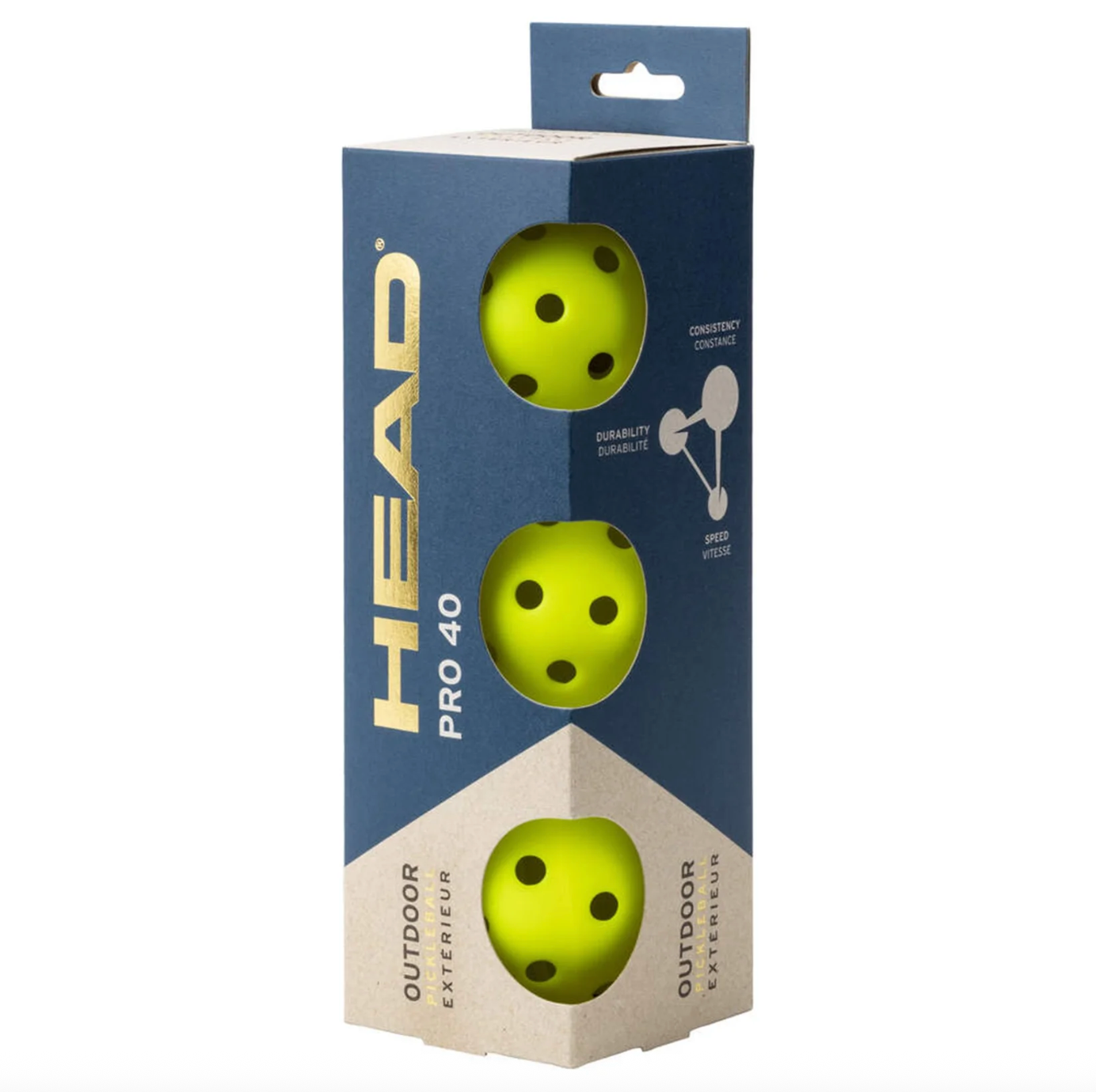 Pro 40 Outdoor Pickleballs (3)